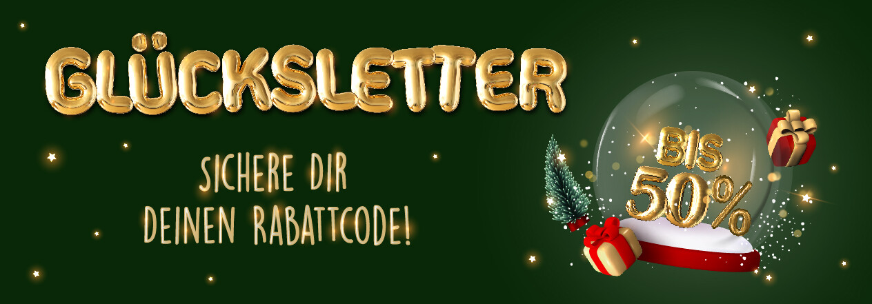 Glücksletterrabatt: Unser beliebtes Gewinnspiel, bei dem Du immer gewinnst!